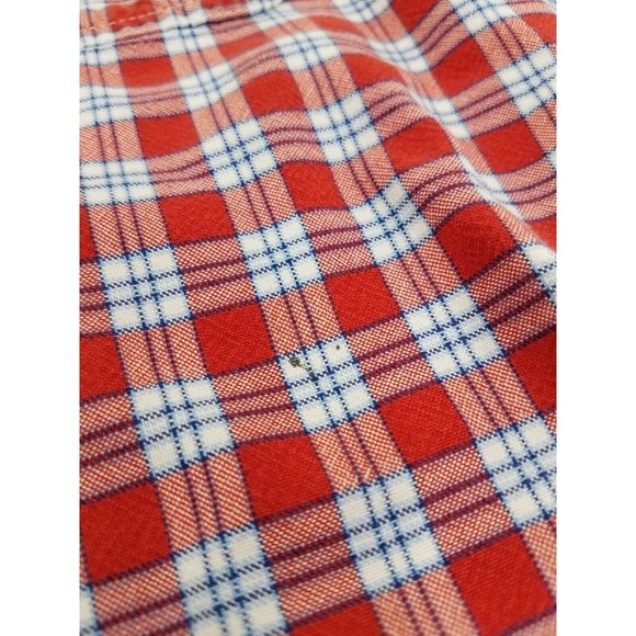 LL Bean Button Up Shirt Mens Size XLT Red  Long Sleeve Plaid Casual Preppy B46 - Picture 5 of 9